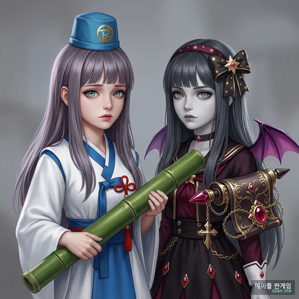 나니노 & 레테 AI 일러스트